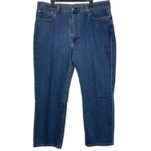 Levis 550 Relaxed Fit Taper 40x30 100% Cotton Medium Wash Denim Blue Jeans Zip‎